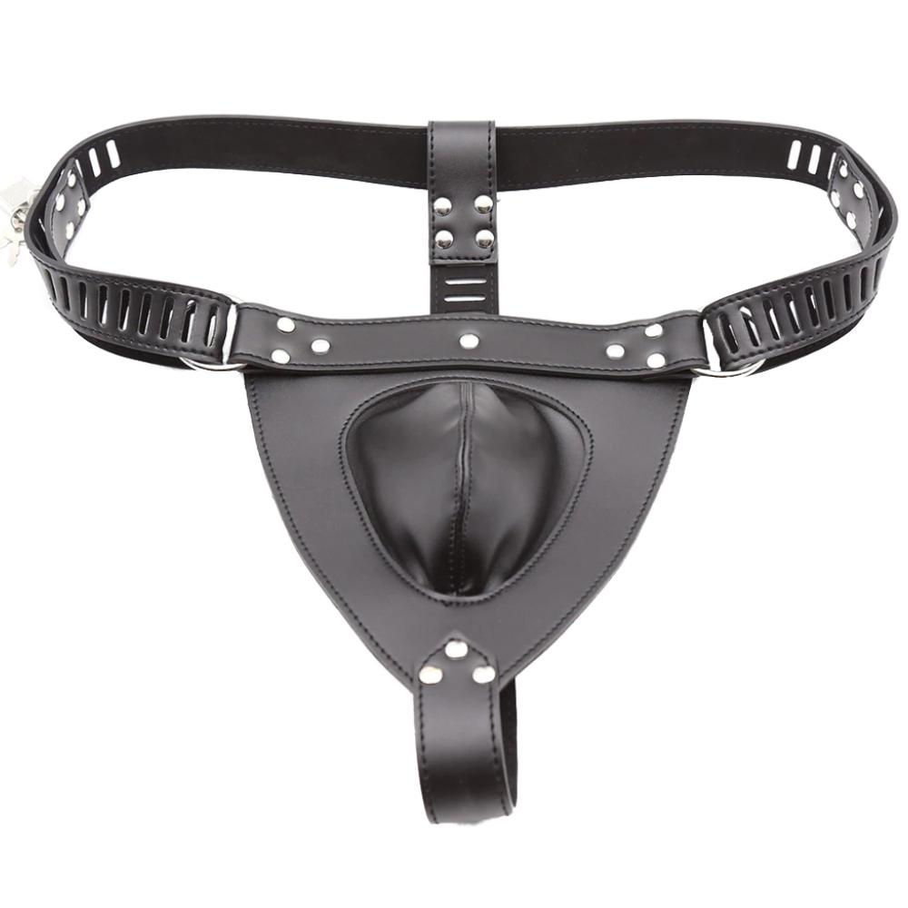 Embrace new pleasures with our leather chastity belt male. A comfortable alternative to a metal cage, it secures you, increasing the frequency of exciting play like pegging, spanking, sissygasm, and dildo fun.