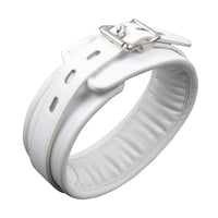 Elevate playtime with this elegant white collar and leash, capturing quick moments of dirty fun that leave your hubby mad with excitement. Perfect for thrilling pics and playful dynamics.