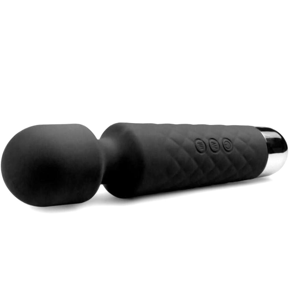 Black Witches Wand USB Vibrator Lock The Cock Cage Product For Sale Image 4