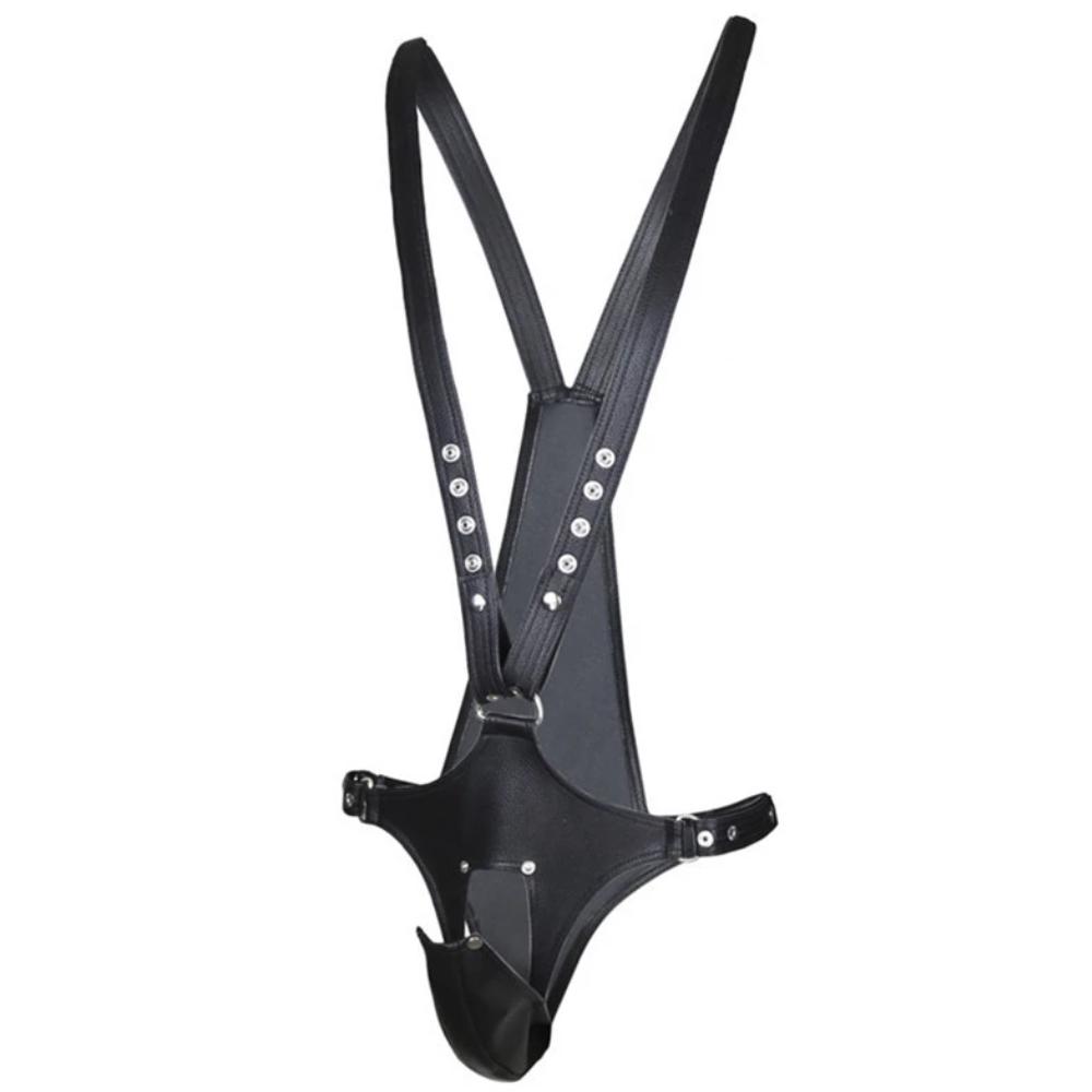 Discover the ultimate in control and comfort with our Leather Stud Chastity Belt. Built to prevent pain, it features a divider for perfect fit, keeping everything securely trapped. This ball-supporting accessory is a must-have that will leave you busting with confidence.