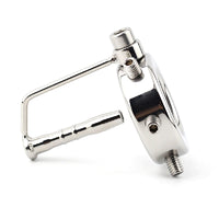 Experience hardcore control with our stainless steel 'Ring of Torture' device CBT. This weighty ring tightens around your manhood with adjustable screws and includes a urethra chastity plug, keeping your motivation securely behind steel. Join our community embracing next-level restraint.