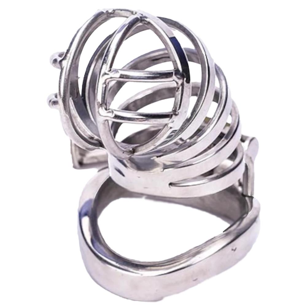 This stainless steel cock is a jewelry-like masterpiece, straight yet unremovable. Detained securely beneath its rivet, it elevates BDSM dynamics, blending style and control.