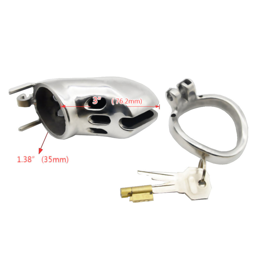 Little Steel Finger Holy Trainer Male Chastity Device Lock The Cock Cage Product Image 23