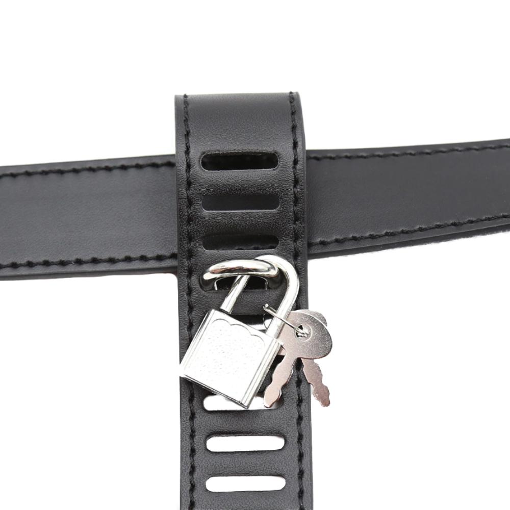 Experience the allure of ancient intimacy with this leather chastity belt. Crafted for adult lovers exploring pegging and control, it's perfect for those losing themselves in passion and desire.