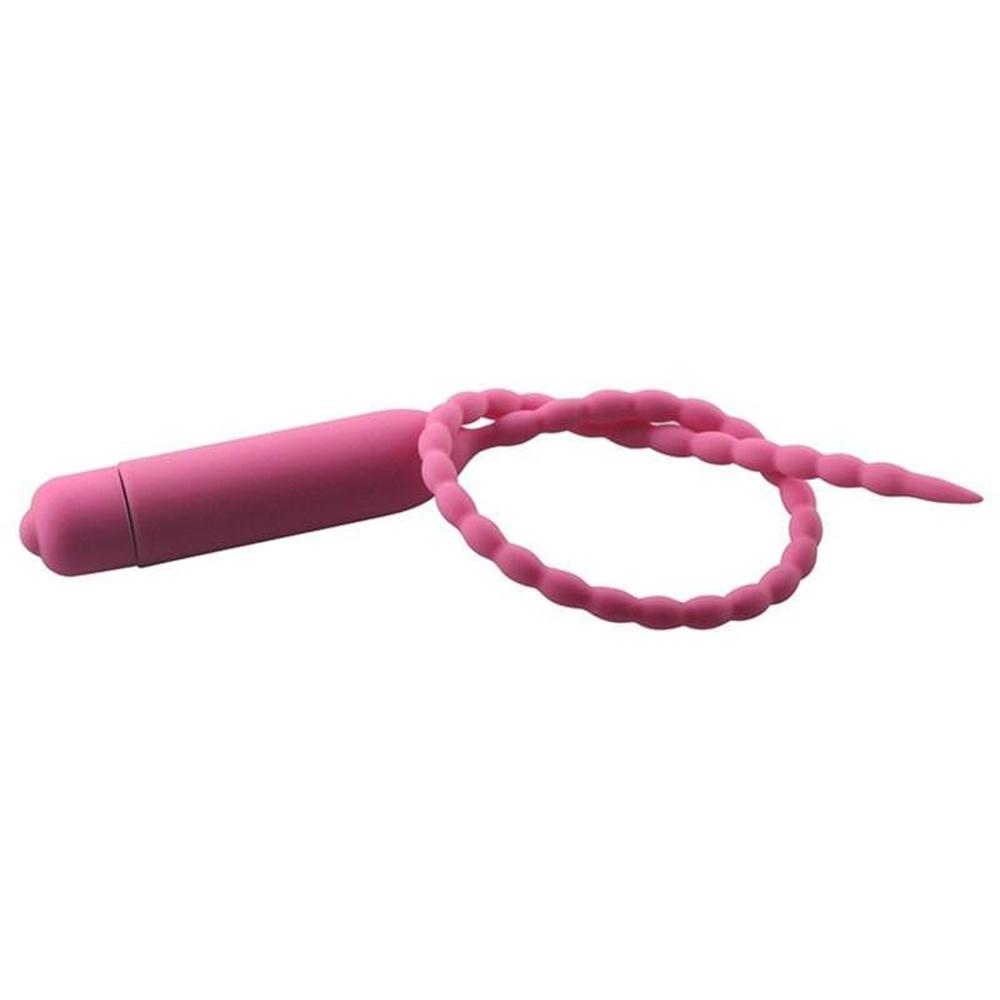 Vibrating Beaded 14 Inch Urethral Sound Lock The Cock Cage Product For Sale Image 5
