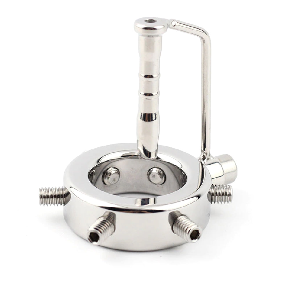 Experience ultimate control and style with our spiked cage. Crafted from premium leather, this device features a secure pouch and a sleek bikini design to minimize bulge. The urethral dick plug adds intensified sensations, making it the perfect blend of fashion and function.