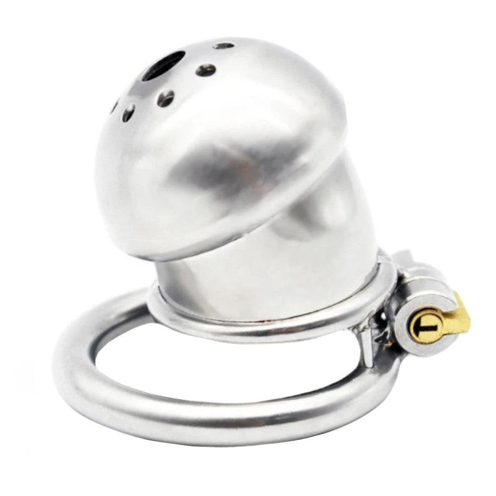 Experience ultimate control and heightened intimacy with this small cage. Its solid ring and full tube keep you securely locked, while your hand longs to tease and lick. As dripping desire builds, every denied touch intensifies your yearning, making your clit ache and leaving you dripped with anticipation. Embrace the thrilling denial and transform your experiences.