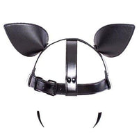 Sultry Black Leather Dog Mask Lock The Cock Cage Product For Sale Image 15
