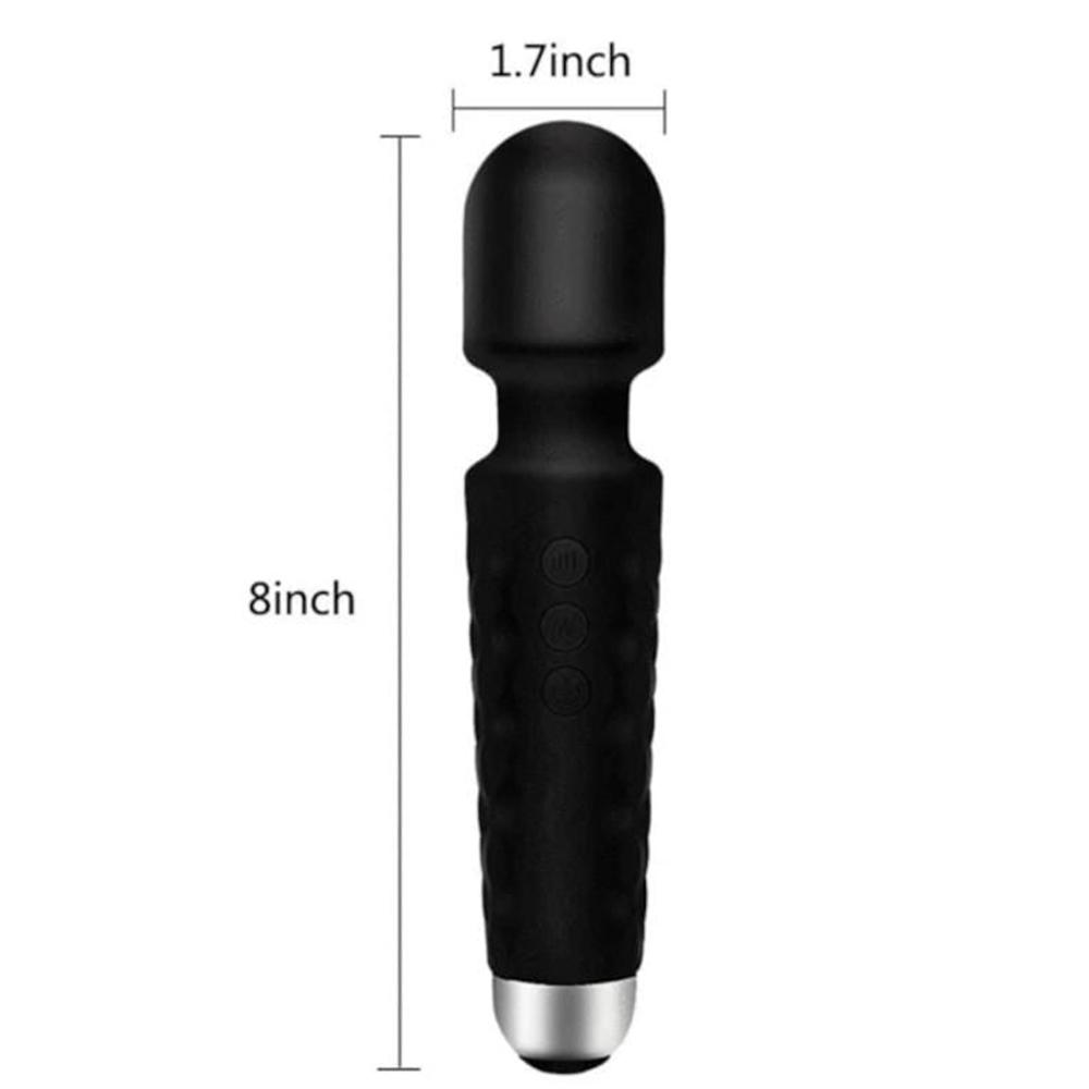 Black Witches Wand USB Vibrator Lock The Cock Cage Product For Sale Image 6