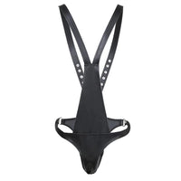 Provocative Leather Stud Chastity Belt ideal for BDSM play and submissive training.