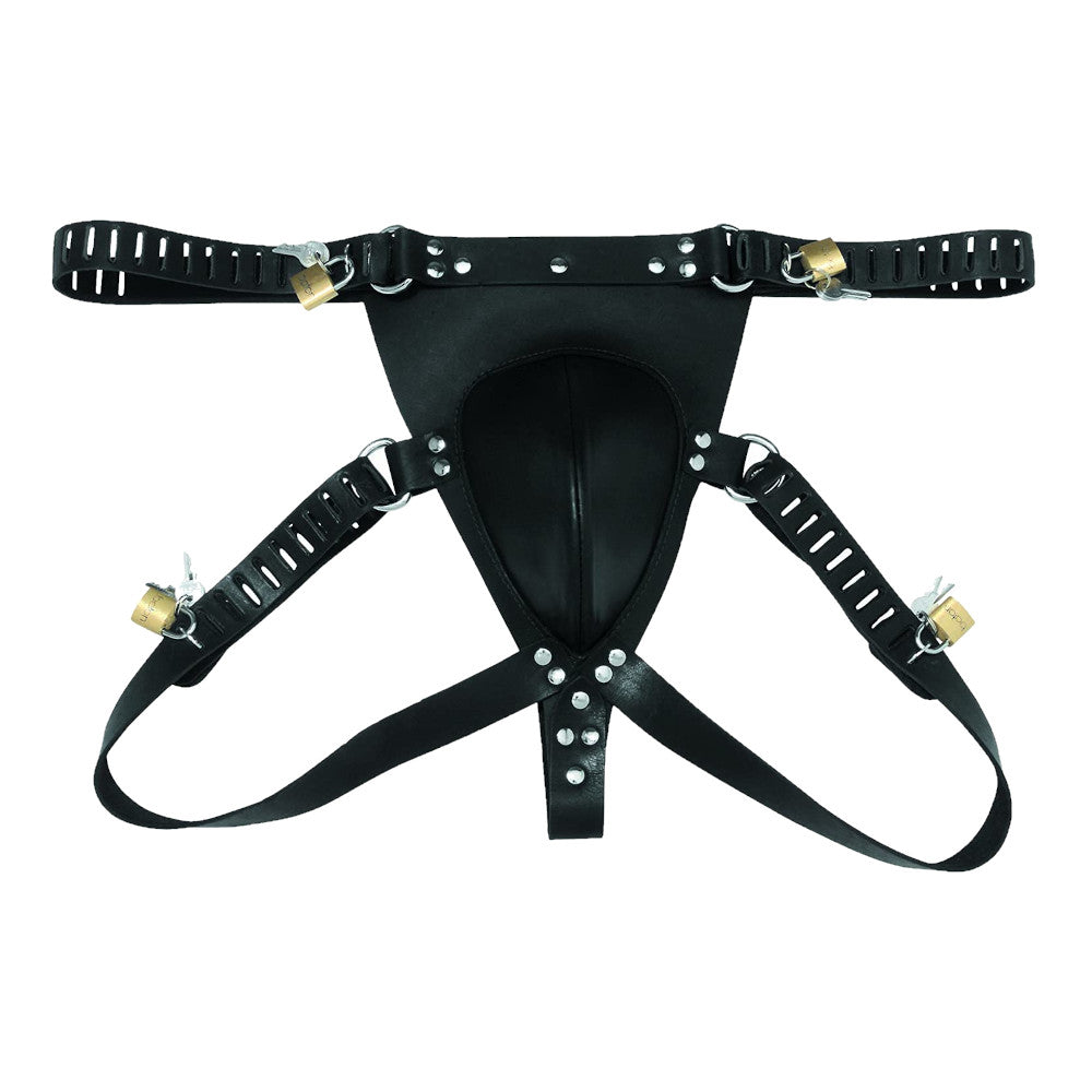 Embrace the ultimate inescapable submission with our Iron Maiden-inspired BDSM belt for men. This riveted iron features spikes, ensuring a secure and thrilling experience.