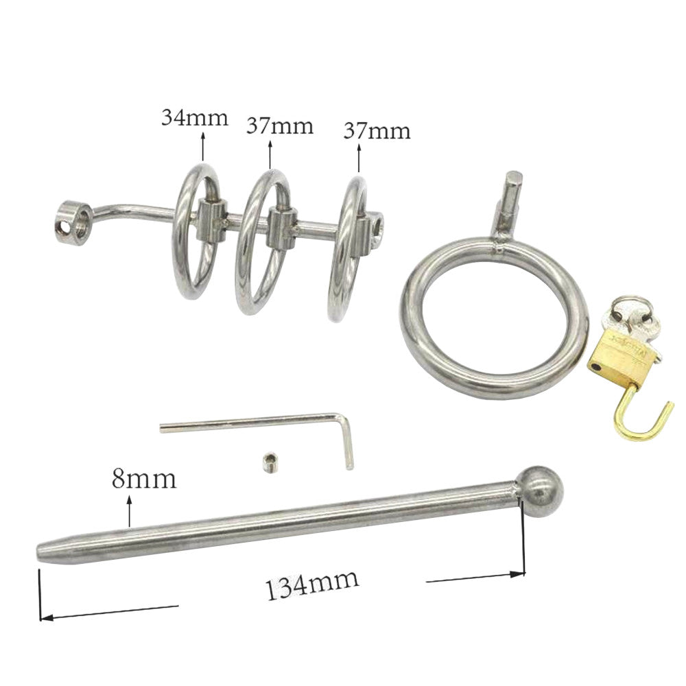 Elevate your BDSM journey with our Extreme Urethral device, featuring a surgical-grade chrome finish for unmatched quality. Wrapped in soft nylon for comfort, this fancy device ensures ultimate submission and transforms your experience.