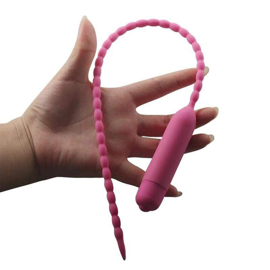Vibrating Beaded 14 Inch Urethral Sound Lock The Cock Cage Product For Sale Image 26