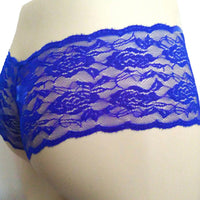 Gift your sissy with this blue lace panty featuring a flower motif. It cradles like a cup, embodies erotica, and is perfect for pairing with a sissy chastity cage. Call it woodsy bliss!