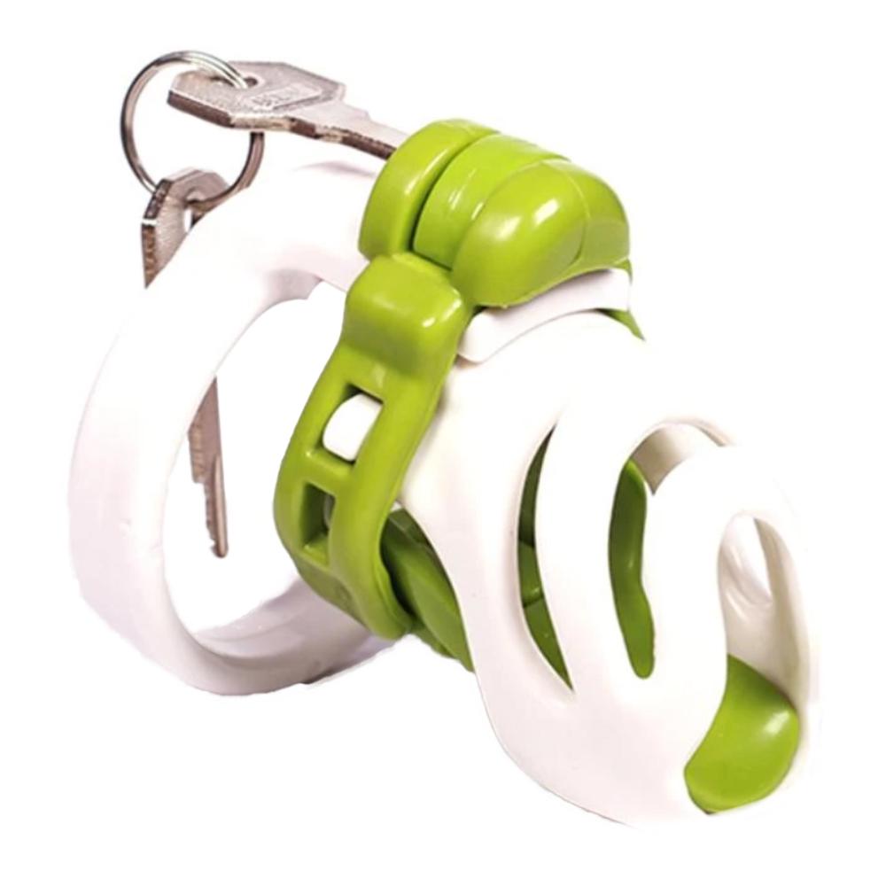 Embrace control and comfort with our 'Safe and Secure' honeycomb-design chastity kit. Crafted from black bio-sourced resin, it snugly encases your body cock ideal for femboy dick restraint. Comes with a key and multiple ring holders for a secure, personalized fit.