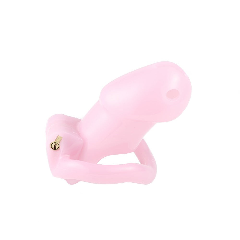 Sissy in Pink Small Cage Lock The Cock Cage Product For Sale Image 4