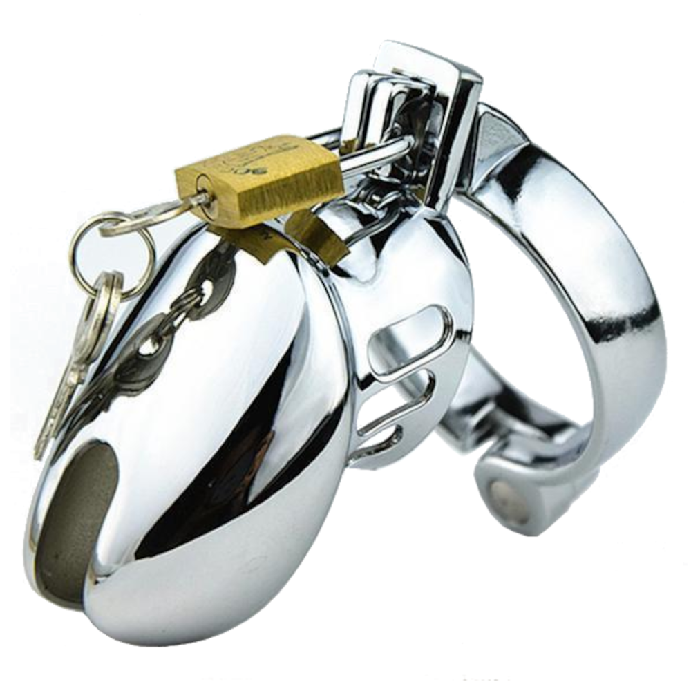 Embrace ultimate submission with our stainless steel lockthecock kit, enhancing control and arousal. Feel every denied cum drip, and savor the chance to lick your partners pussy, amplifying the thrill in BDSM play. Securely locked, this cage elevates your submissive journey, driving your desires to the edge without release.