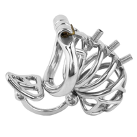 Experience ultimate domination with the Cock Asylum Metal device. Its curved design offers comfortable restraint, balancing between pleasure and pain. Adjustable screws provide pinching without chafing, enhancing your play.