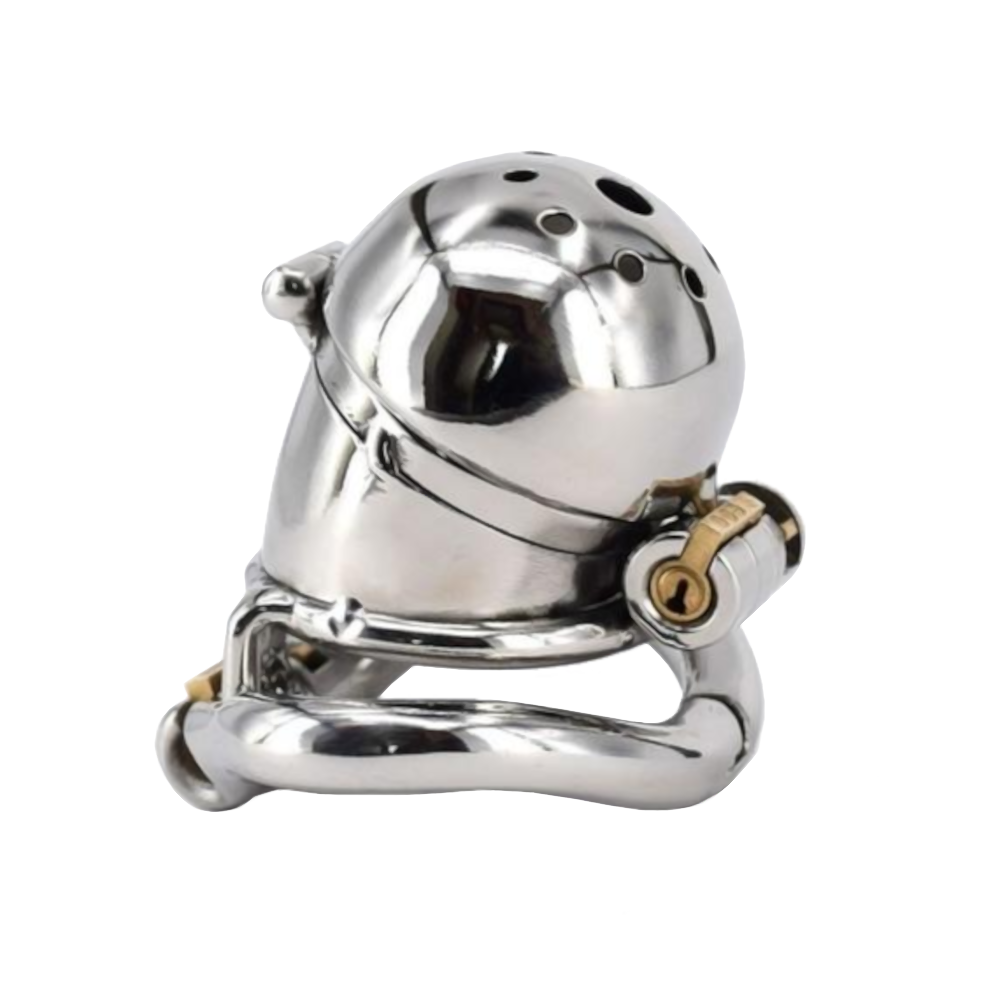 Discover the Double Locked Cock Restraint a large device designed for metal male control. Can't explain the truth of total submission until you try it. Enjoy the best in comfort and security, turning shameful secrets into empowering experiences.
