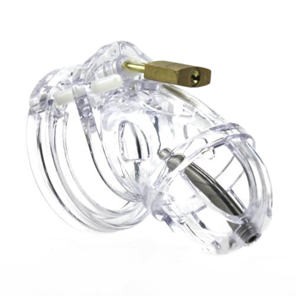 The Permanent Punisher delivers the biggest thrill with a vice-like grip, combining a urethral sound and transparent cage sounding. Its triple security ensures effective control over desires, acting as an uncompromising punisher.