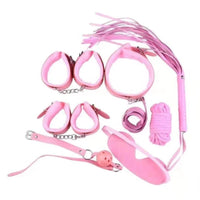 Spice up your next party with this versatile bondage set! Perfect for a group looking to demo their adventurous side. Whether you're a playful cougar or new to the scene, turn any night into an unforgettable orgy of sensations.