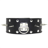 Punky Black Collar With Leash Lock The Cock Cage Product For Sale Image 11