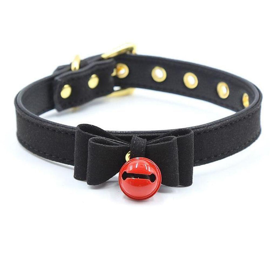 Charming Leather Bondage Bow Tie Lock The Cock Cage Product For Sale Image 20