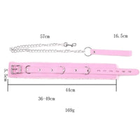 Sweet 'n Sexy Pink Leather Collar With Leash Lock The Cock Cage Product For Sale Image 14