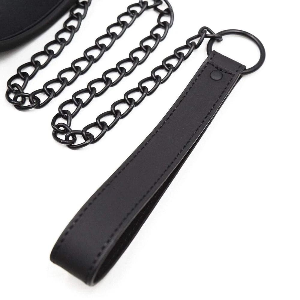 Seductive Black BDSM Training Collar Lock The Cock Cage Product For Sale Image 5