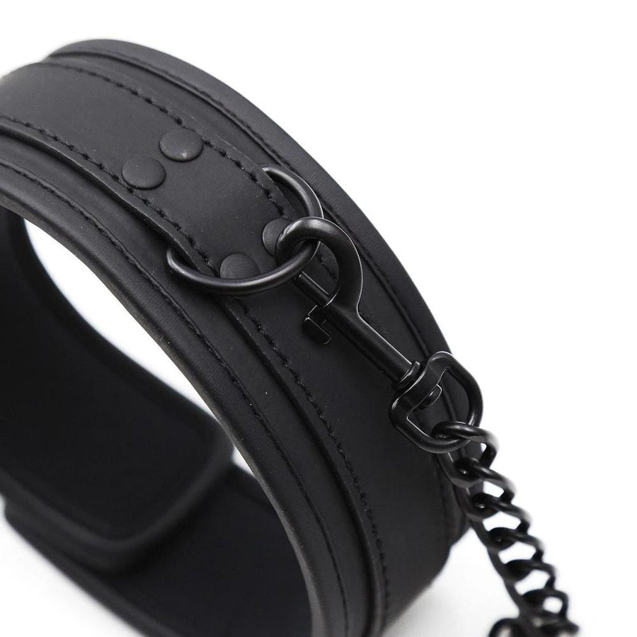 Seductive Black BDSM Training Collar Lock The Cock Cage Product For Sale Image 25