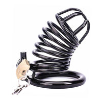 Enhance your BDSM practice with this sleek black cage. Offering strict discipline and security, its open design allows for teasing and spanking, keeping the keyholder in control.
