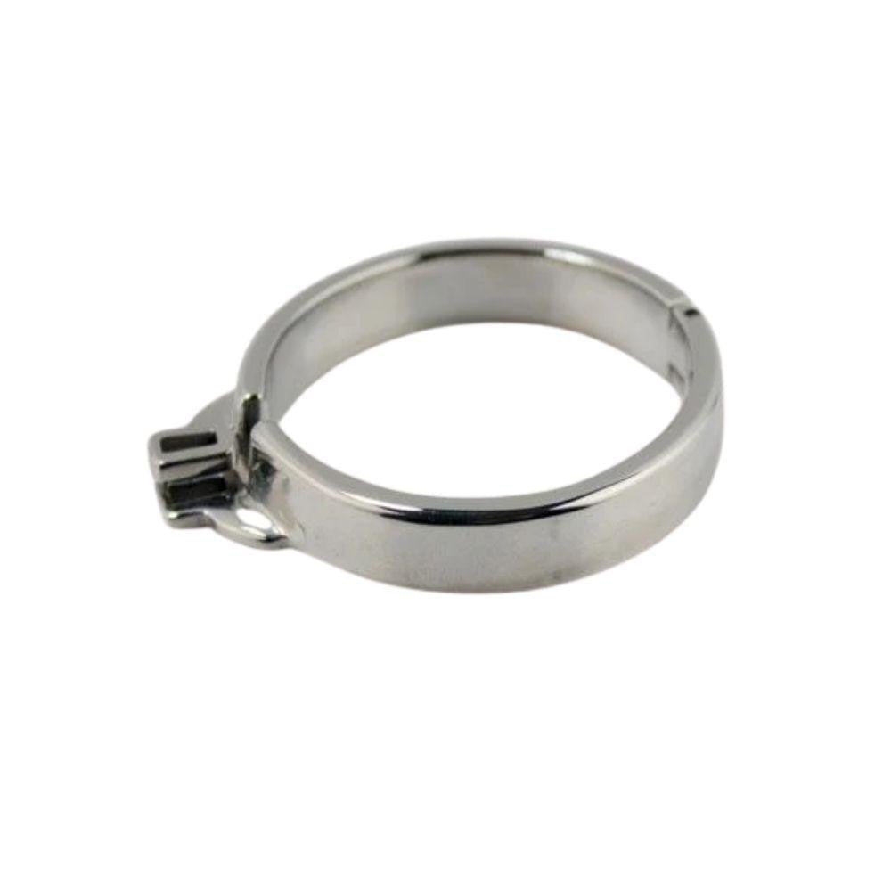 Unleash control with our flat chastity cage, perfectly adaptable like a stocking or sock fitting. Durable metal offers security akin to tape and cloth constraints, minimizing discomfort. Ideal for reverse penis scenarios, it ensures discrete wear and comfort while keeping desires stringently in check.