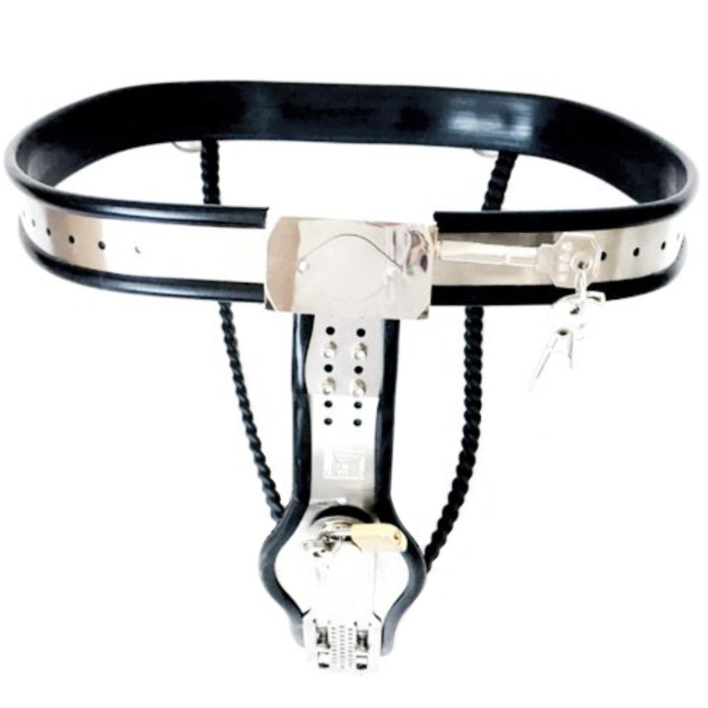 Experience ultimate control with our device long metal chastity belt. Wear it discreetly under your clothes whether in bed, dressed up, in shirts, or even a speedo for a unique adventure.