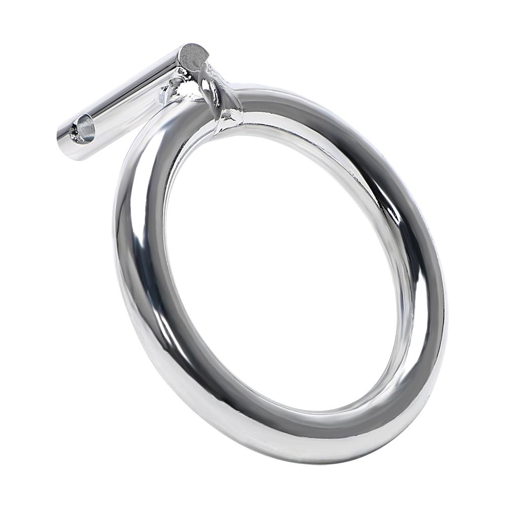 Experience unmatched comfort in your flat chastity cage; our stainless steel rings outshine plastic. The solid base, compatible with lube, won't trigger detectors, providing secure wear.