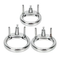 Experience unmatched comfort and durability with this sleek silver ring, crafted for the Jailhouse cage. Its chrome-like finish and camo concealment provide a snug, discreet fit similar to a speedo. Ideal for huge male chastity pursuits, this stainless dick accessory ensures security, blending seamlessly with your lifestyle.