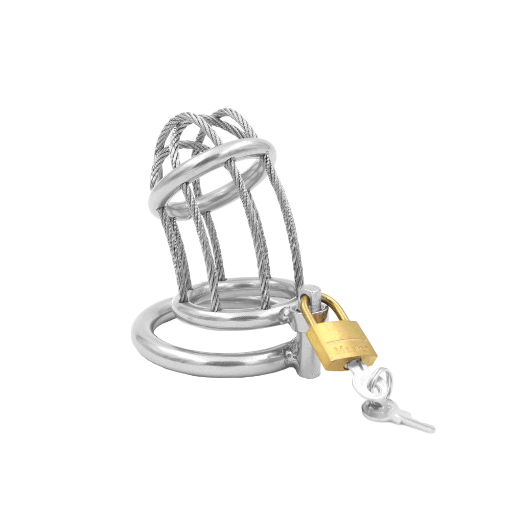 The caged Bird offers unparalleled BDSM control with its stainless steel construction. The unbreakable padlock ensures security, while the rivet design and replacement options promise durability and a perfect fit.