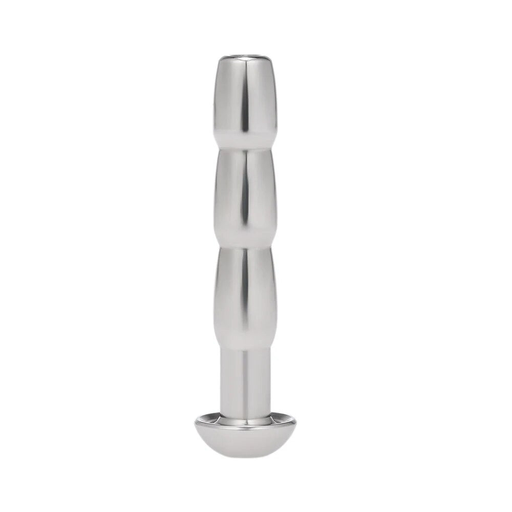Explore xtreme sensations with our short stainless steel penis plug, perfect for urethra male chastity. Its hollow, ribbed design ensures intense pleasure, fluid flow, and easy removal.