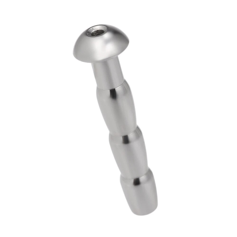 Dive into urethral chastity with our ribbed stainless plug. Offering comfortable use, even for smaller openings, it guarantees a full sensation, addressing testical concerns effortlessly.