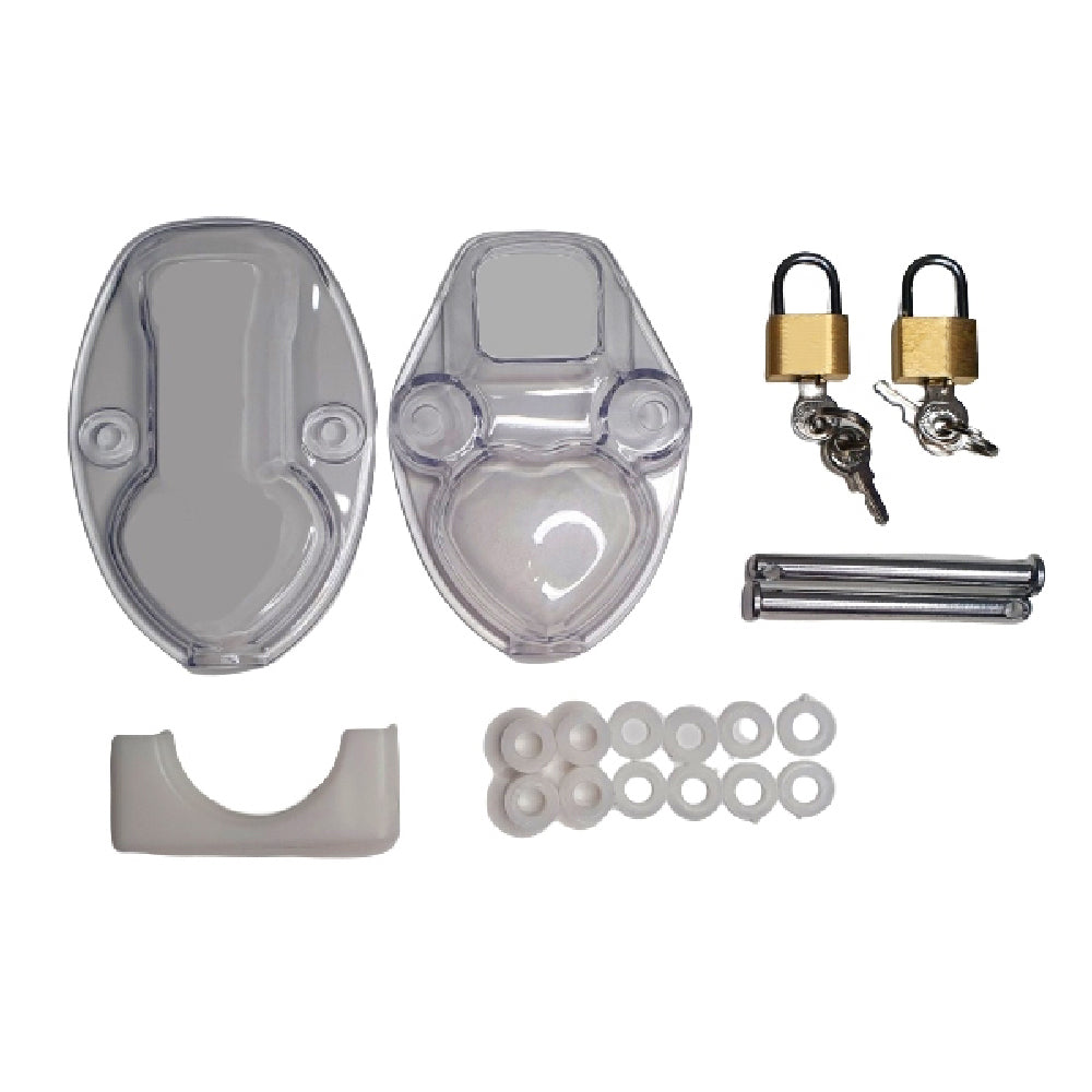 Unleash submission with the Black Incarcerator&#39;s flat cage. Dual-locks secure you while cuming and eating urges are tamed. Start licking freedom away, focusing on desire.