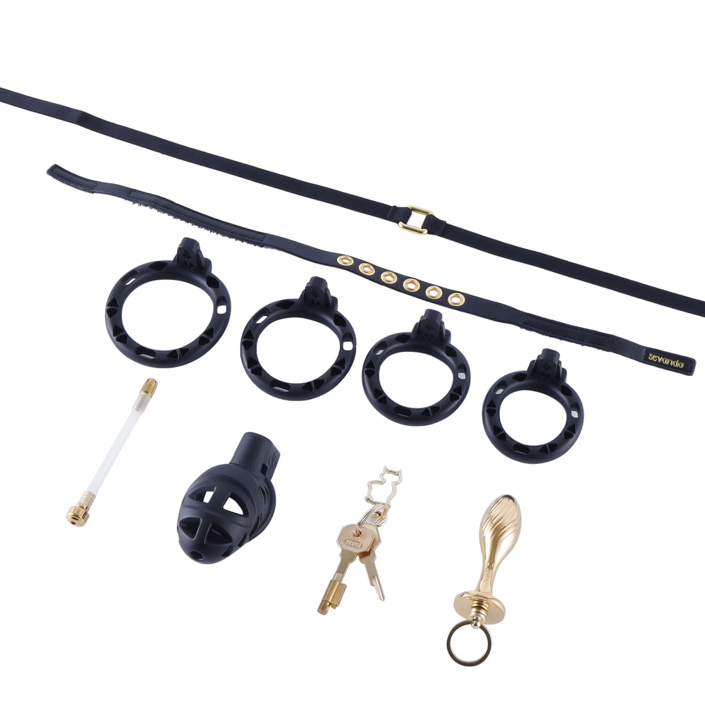 Introducing the Rattlesnake a male chastity steel device perfect for the short male. Feel the tightening embrace of its ergonomically inverted belt, designed to make your world smaller while enhancing comfort and control.