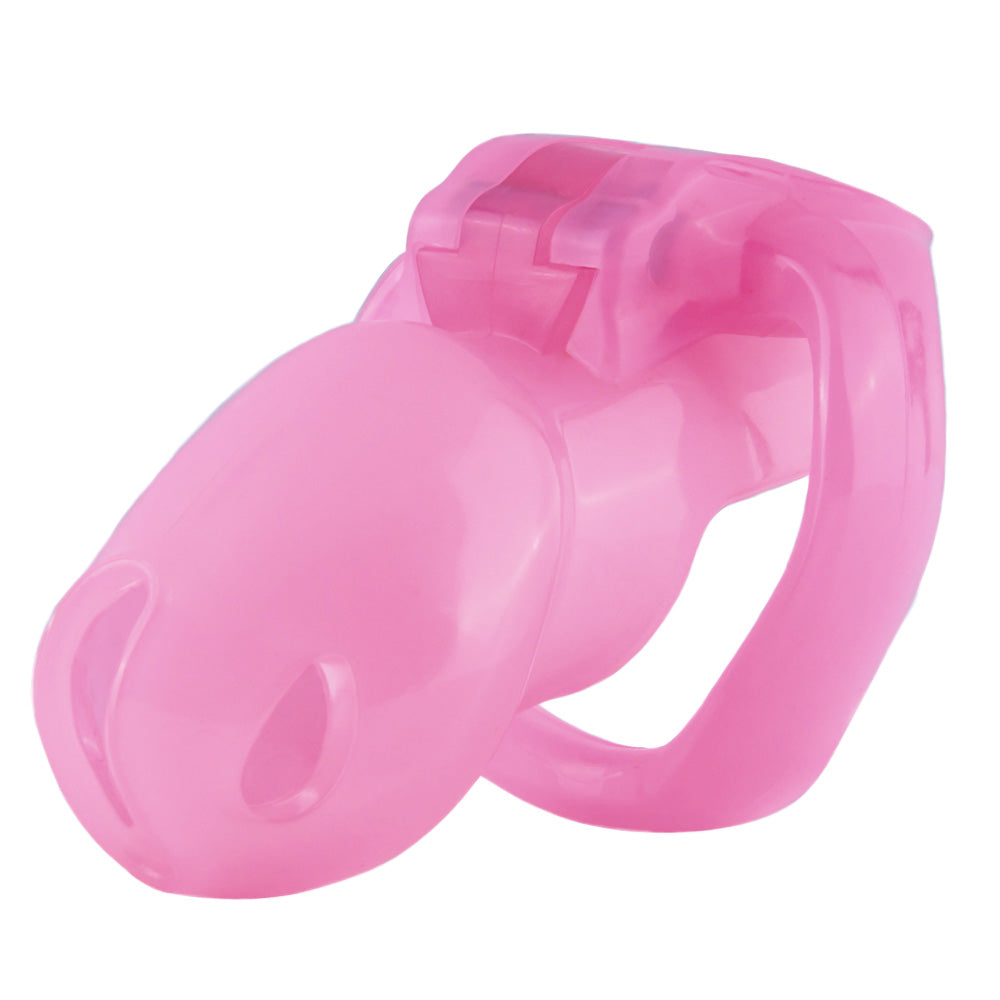 Unlock your femboy journey with our pink resin cage, featuring sissygasm cock control in a discreet, short male design. Embrace feminized fantasies, perfect for sissies and crossdressers.