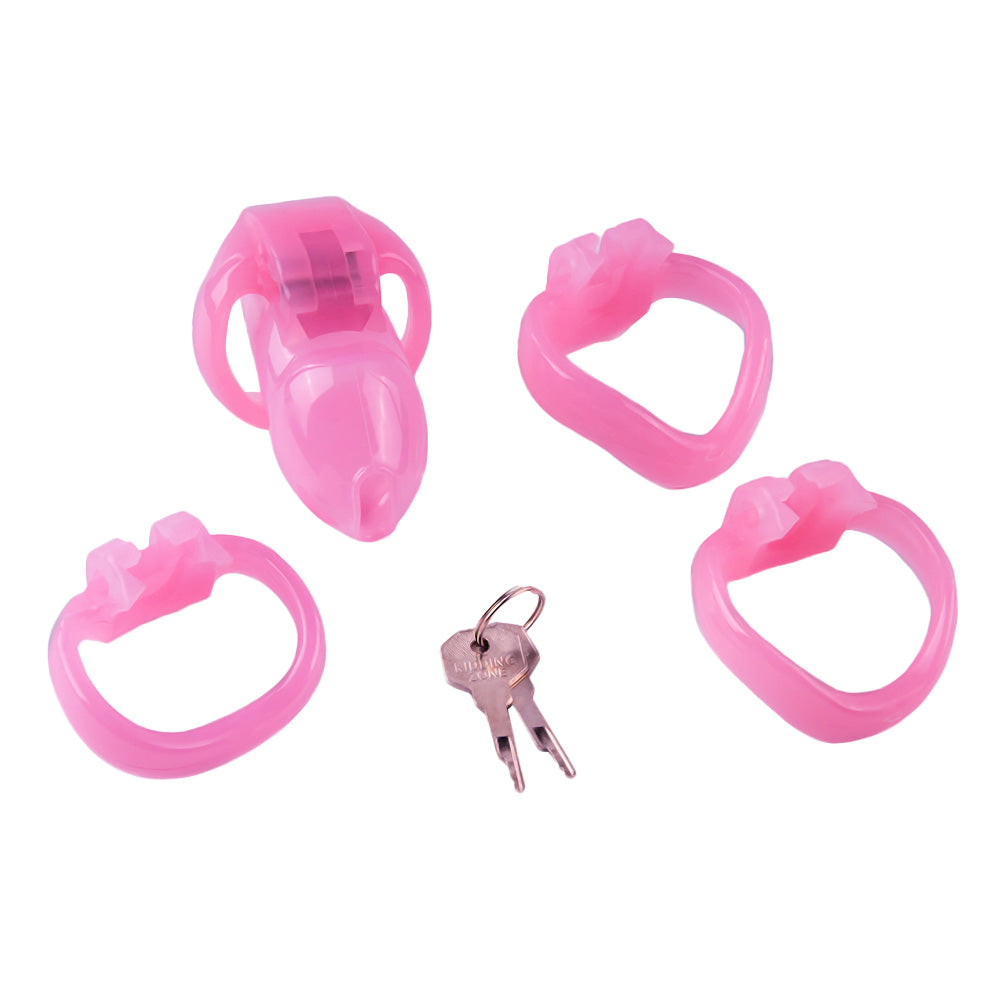 Transform your sissy journey with this pink resin cage. Perfect for feminized males seeking discipline and sissygasm control. Achieve a true sissy slave experience with alpha oversight.