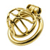 Trapped in this golden jail, your desires spiral into luxurious restriction. Solve discomfort problems with its open design, offering a vice-like hold yet highlighting your nub elegantly.