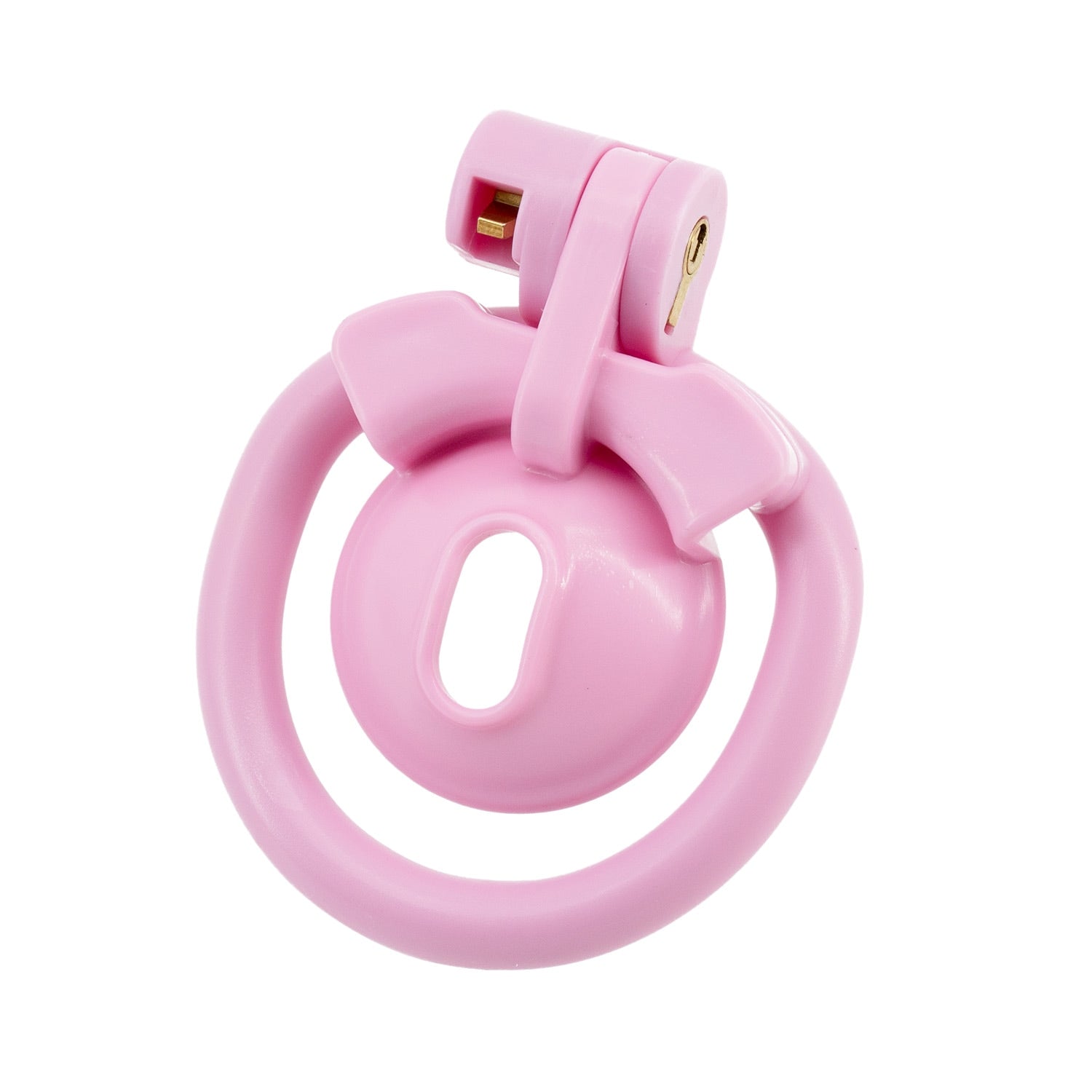 Unlock extended denial with a pink resin cage, pushing limits of locked fantasies. Ideal for perma lock scenarios, enhancing chastity with a teasing foreskin opening. Perfect lockup balance.