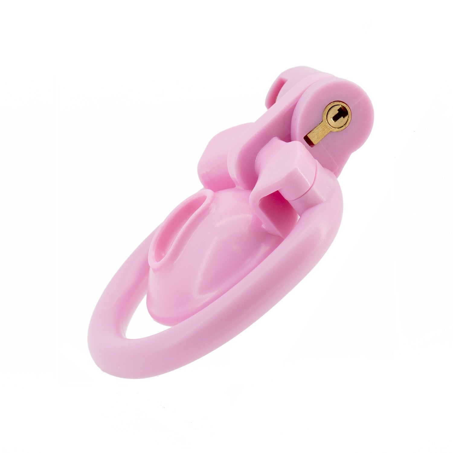 Immerse yourself in the Locked Sissy&#39;s pink resin embrace, as its nautilus-like shell guides your cock. Indulge in sissygasm bliss with anal probing, pushing submission beyond limits.