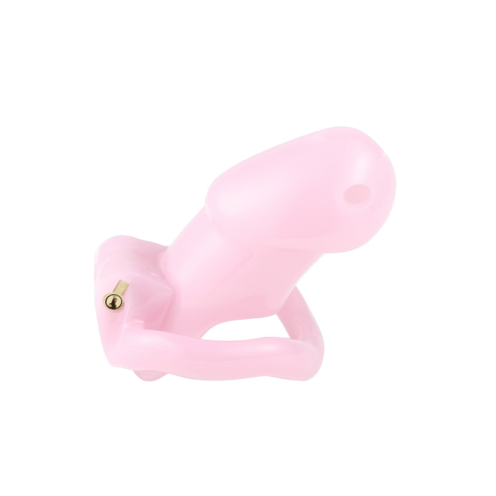 Control distractions with our enclosed resin cage. Featuring a hole aligned with your urethra, it allows easy urinating and peeing. Embrace restraint and experience comfort with this innovative design.