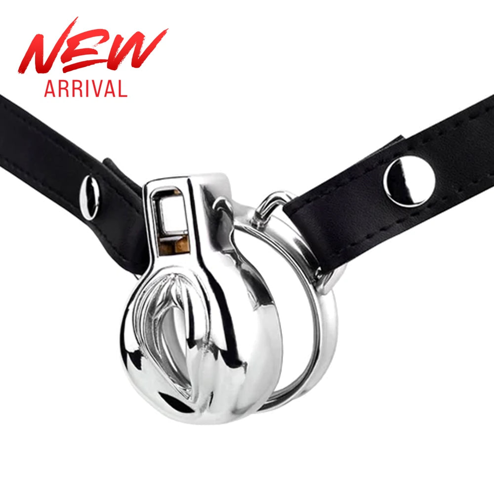 Crafted from premium stainless steel, this Chastity belt snugly secures even smaller, high-set testicles. Enjoy comfort and security with its discreet, ergonomic design.