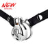 Crafted from premium stainless steel, this Chastity belt snugly secures even smaller, high-set testicles. Enjoy comfort and security with its discreet, ergonomic design.