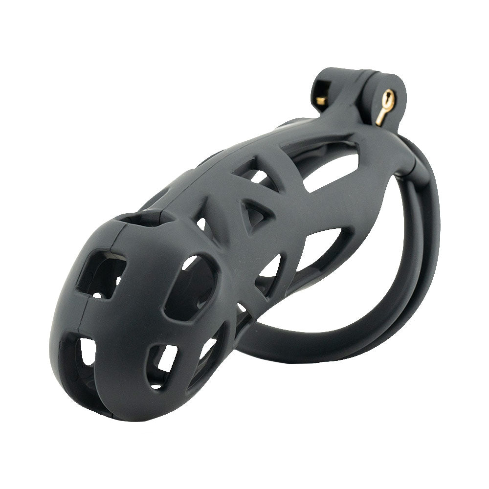 Ensure unparalleled security and hygiene with our 'Dark Cobra' cage. Inspired by jailhouse confinement, this device offers precise measurements for a perfect fit, taming desires with the stealth and strength of a cobra.