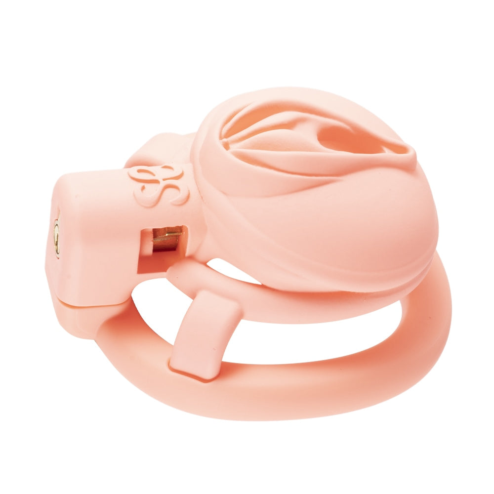 In the shower or behind closed doors, the silicone Sissy Maker male device slips on easily, cradling testicles securely to prevent unwanted sliding, offering comfort and control.